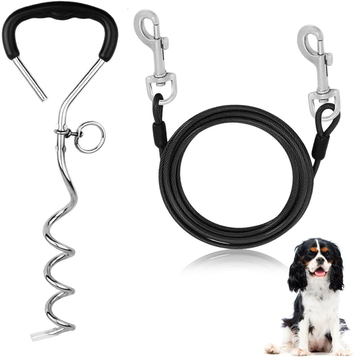 Omgoods - Robuuste Grondanker voor Honden met 3m Leiding — afbeelding 1