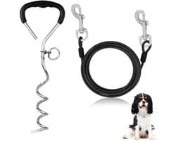 Omgoods - Robuuste Grondanker voor Honden met 3m Leiding