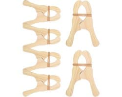 Houten Wasknijpers - Houten Clips - Handdoeken Drogen - Splintervrij Ontwerp - 12x8 cm - Niet gespecificeerd