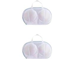 Waszak Honingraat - Bh Netzak - Kleding Beschermen - Mesh Structuur - 31x20 cm - Wit