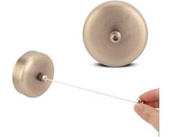 Intrekbare Waslijn - Telescopische Lijn - Kleding Drogen - Sterk Wandmontage - 1 Meter - Antiek Messing