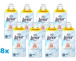 Lenor Sensitive Wasverzachter – 8 x 59 Wasbeurten – Hypoallergeen – 8 Stuks