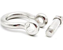 Schroefanker - Trekstaaldraadanker M12 Beugel - Zware Constructie - Roestvrij Staal 304 - M12 880 kg - Zilver — afbeelding 1