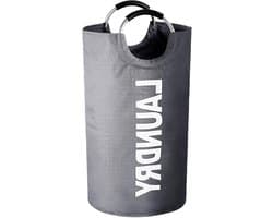 Wasmand Opvouwbaar Wasmand 90 Liter Inhoud Donkergrijs Oxford-stof Waterdicht Waszak Opbergbak Waterdichte Flessenverzamelaar met Handvat wasmand