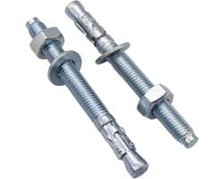 Wigankers - Keilankers metalen pluggen - Beton bevestigen - Verzinkt staal - M10 x 100 mm - Zilver