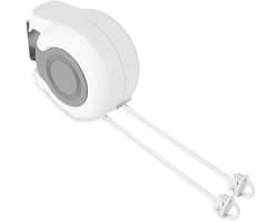 Dailygoods- Waslijn Uittrekbaar - Wanddroogrek - Inklapbaar - 13 Meter Touw - Voor Binnen/Buiten - Perfect voor Kleine Ruimtes - Drooglijn