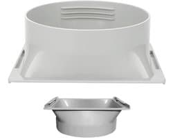 Afvoerslang Aansluiting - Airco Adapter - Koeling Verbeteren - Universele Pasvorm - 15 cm - Wit
