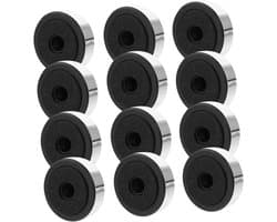 Versterker Voetjes - Antivibratie Pads - Audio Verbeteren - Schokabsorberend Ontwerp - 12 Stuks - Zilver