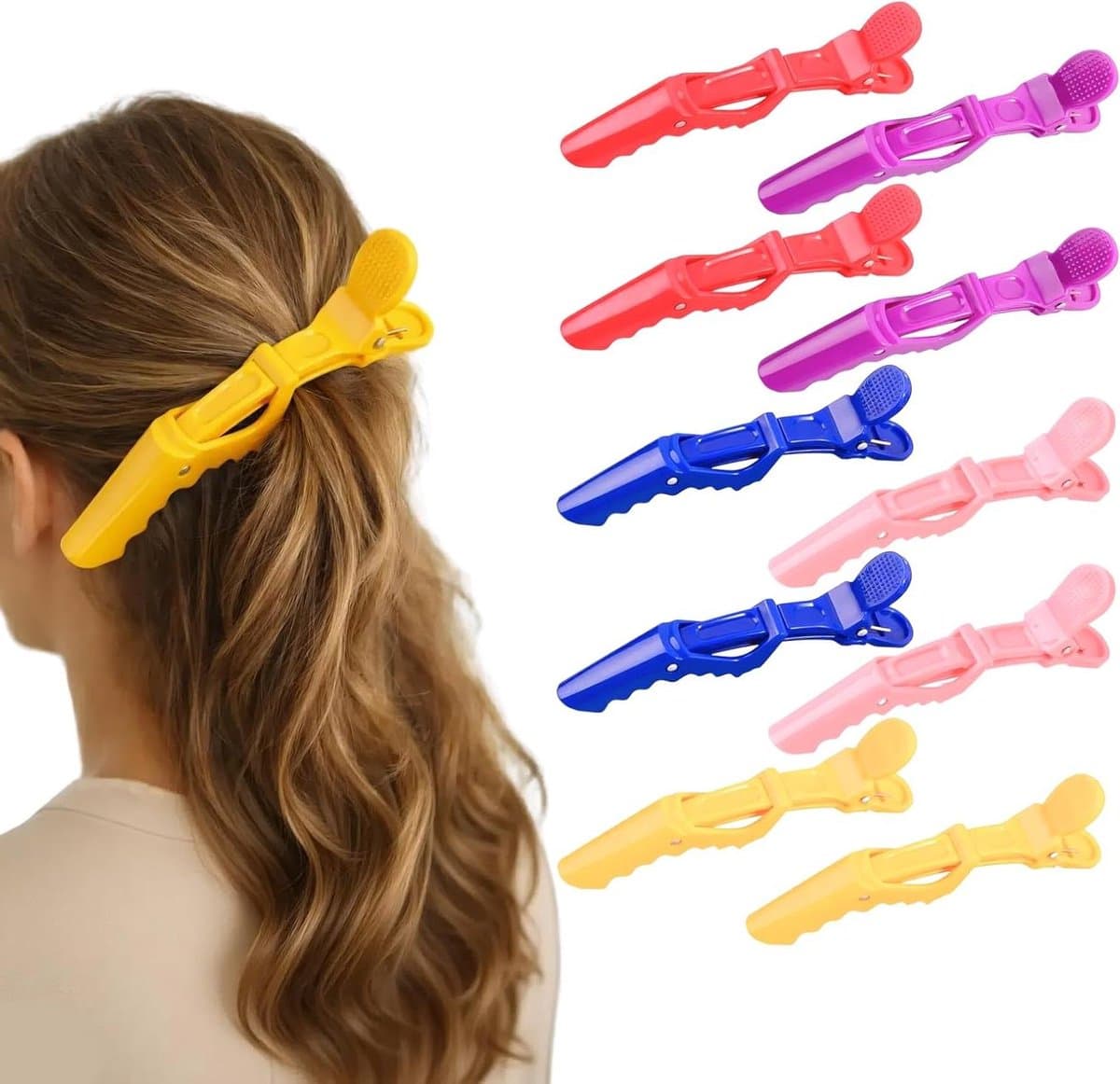 Haarclips Dames - Haarspeldjes Klemmen - Haarstyling Knippen - Antislip Zacht - 10 stuks - Mat — afbeelding 1
