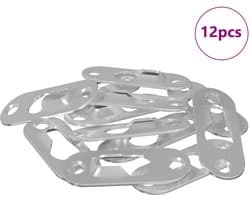 vidaXL - Sleutelgat - Hanger - 12 - pcs - Zilver - 45 - x - 16 - x - 3.5 - mm - IJzer