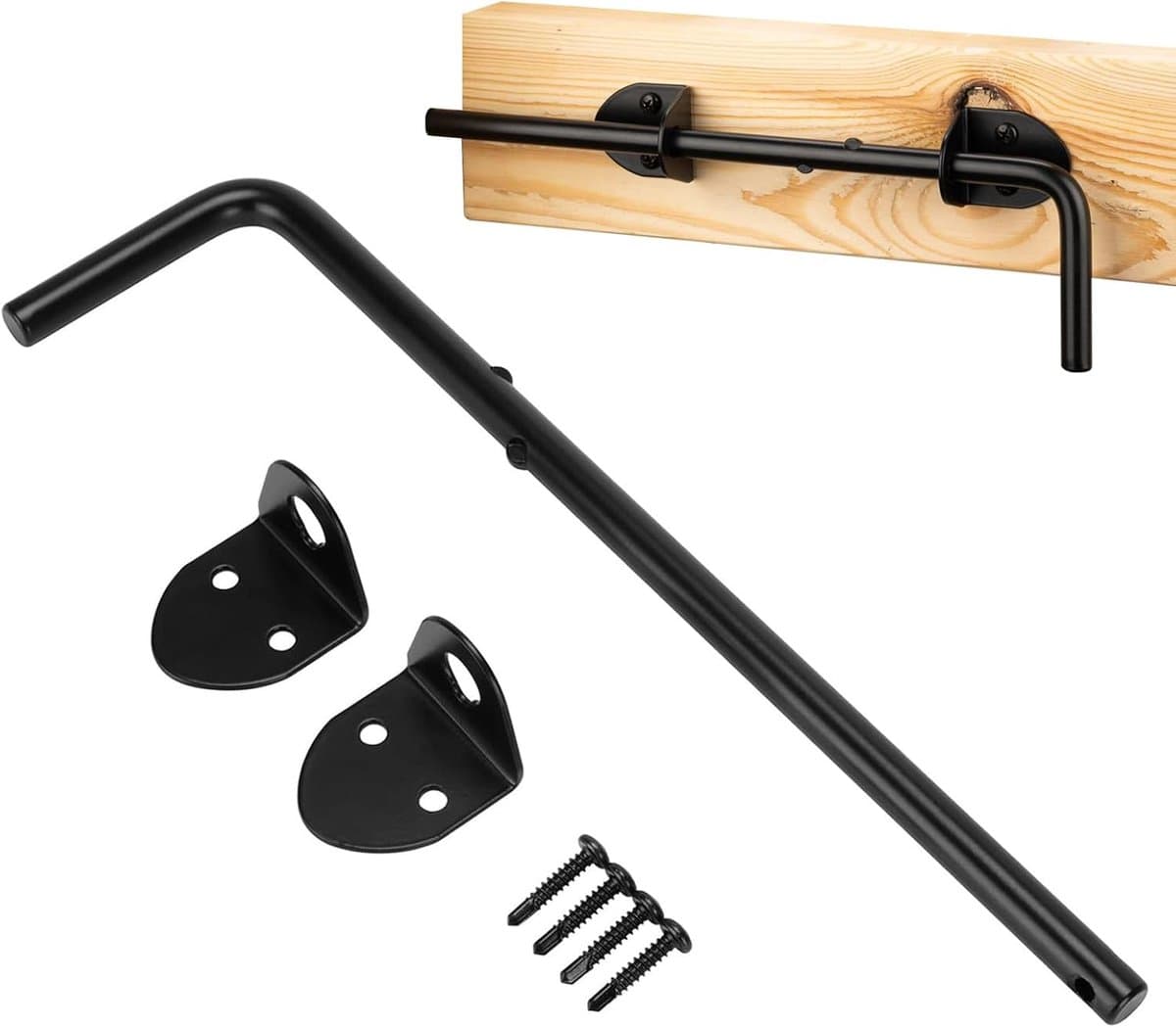 Grondgrendel - Poortsluiting Hekanker - Veilig Poorten Sluiten - Robuuste IJzeren Constructie - 30 cm Lengte — afbeelding 1