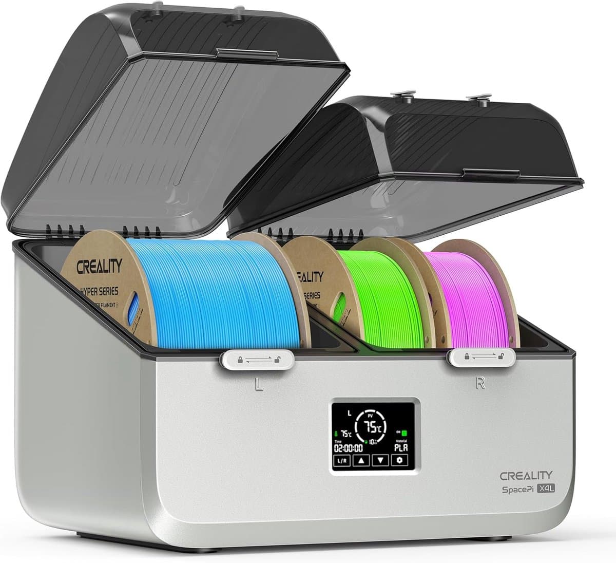 Filament Droger - Spoel Droger - 3D Printen - Dubbele Verwarmingskamers - 4 Spoelen Capaciteit — afbeelding 1