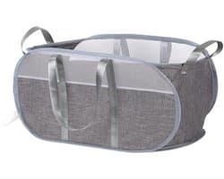 Large Foldable Laundry Baskets with Handle, Pop Up Portable Laundry Basket, Foldable Space-Saving Laundry Hamper, Removable, Dirty Clothes, Storage Basket, Grey