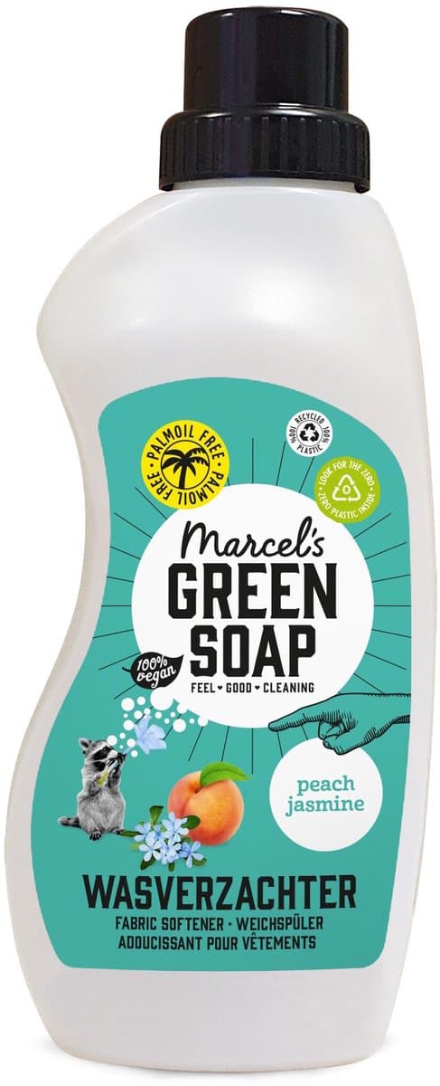 Marcel's Green Soap Wasverzachter Perzik & Jasmijn 30 Wasbeurten - 750 ml — afbeelding 1