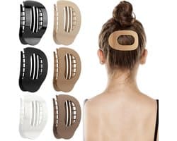 6x Platte Haarspeldjes voor Dames - Sterke Franse Krokodillenklemmen - 10cm — afbeelding 1