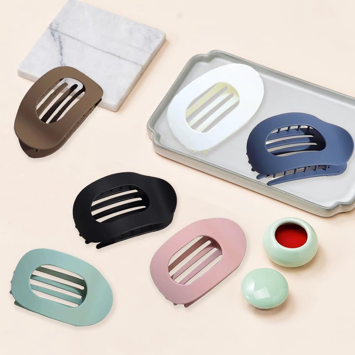 6x Platte Haarspeld Clips voor Dames - Eendensnavel Klemmen voor Dagelijks Gebruik — afbeelding 1