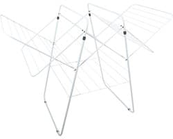 MSV Accordeon Wasrek Droger - Opvouwbaar Droogrek - 33m Drooglengte - Staal - 130x66x106cm - Wit