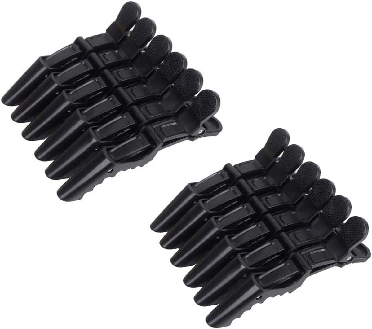 12 zwarte multifunctionele haarclips voor styling en knippen — afbeelding 1