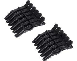 12 zwarte multifunctionele haarclips voor styling en knippen