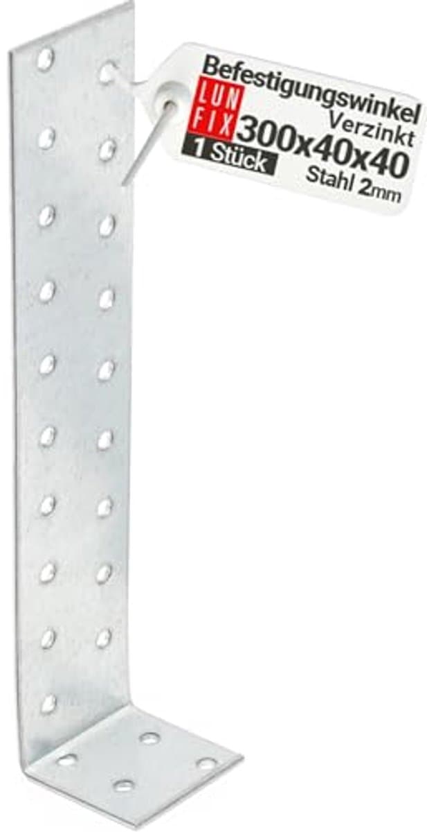Betonanker 300 mm x 40 mm - Vlakstalen Anker voor Houtconstructies — afbeelding 1