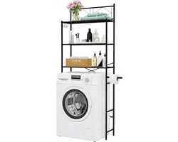 DailySupplies® Wasmachine Ombouw - Opbouwmeubel - Kast Wasdroger - Meubel - Zwart