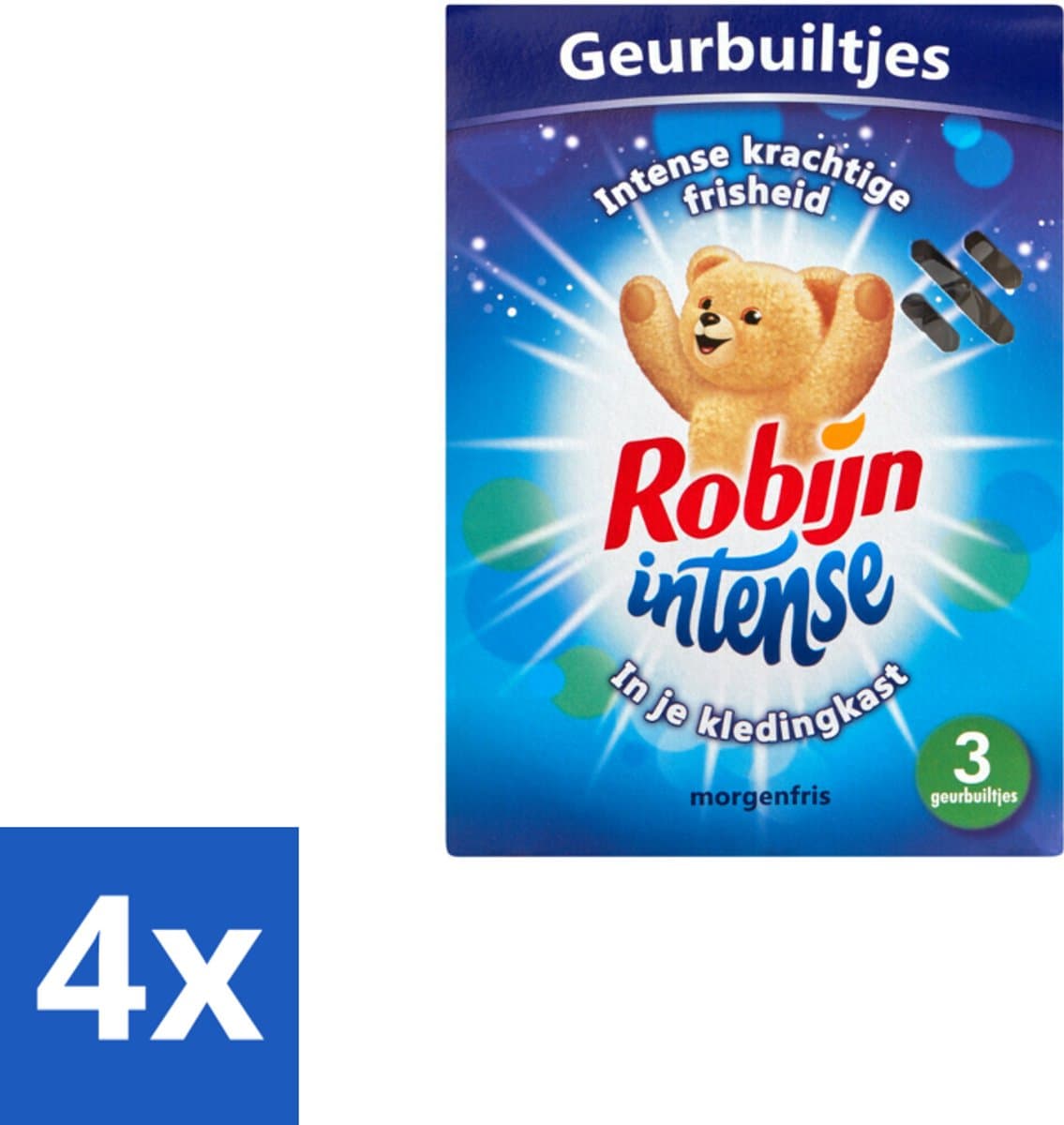 4 x Robijn Geurbuiltjes Intense 3 stuks per verpakking - Geur In Kleding - Frisheid In Kleding - Langdurige Geur - Geurbuiltjes - Kledingkast Geur — afbeelding 1