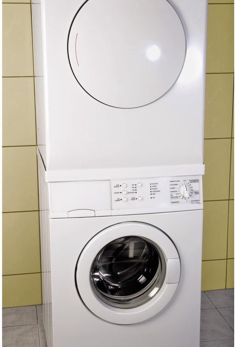 Tussenset wasmachine droger 60 x 60 cm wit met opvangbak Wasmachine rek — afbeelding 1