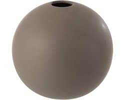 Vaas Bol Keramiek Donker Grijs Medium - Bloemenvaas 17 cm hoog