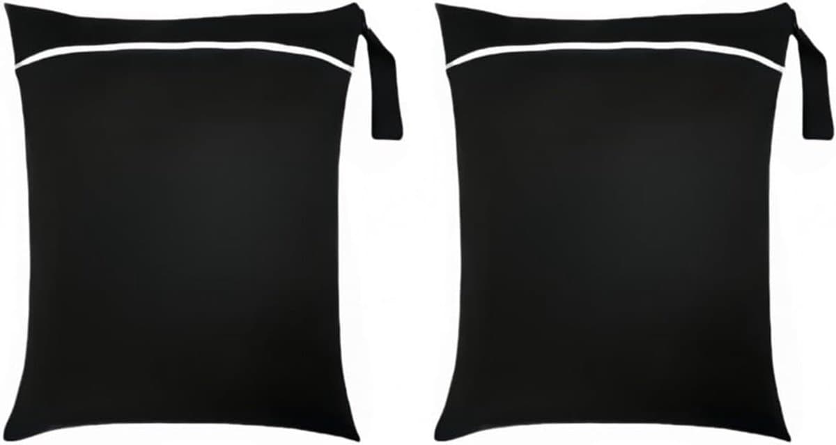 2 stuks natte zakken, waterdichte waszak met ritssluiting, herbruikbare reiszak, kleine natte zak, zwemmen, voor badpakken, strandhanddoeken, sportkleding, wetbag — afbeelding 1
