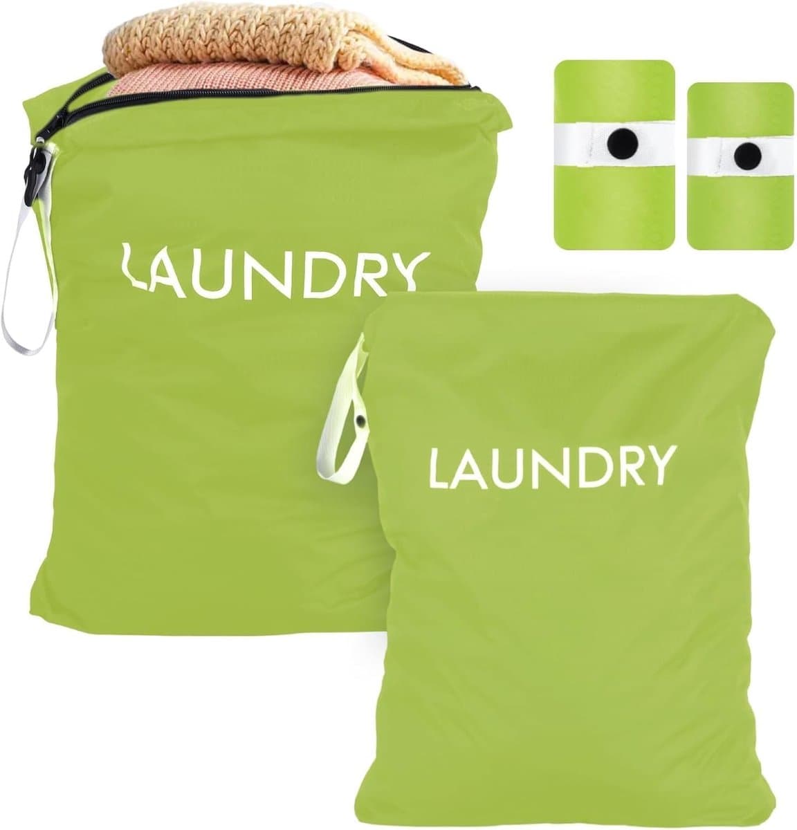 Waterdichte waszakken set van 2, perfect voor het organiseren van kleding en delicate was — afbeelding 1