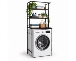 Wasmachine rek - 161x66x40 cm - zwart