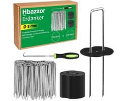 Grondanker - Verzinkt Staal - 150 Stuks - 150 x 25 mm - Duurzame Tuinbevestiging voor Diverse Toepassingen
