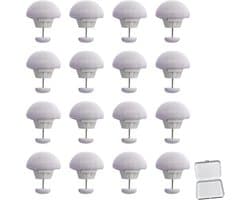 Set van 16 dekbedclips, clips voor dekbed rijgen, kunststof naaien, dekbedbevestiging, praktische dekbedklem met opbergdoos, eenvoudige en snelle installatie