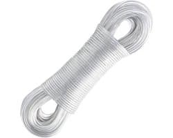 SnelShoppen - Waslijn met Stalen Kern Buiten Heavy Duty Extra Sterke Waslijnen 200 kg Draagvermogen Roestvrij Waterdicht Tuin Kledinglijn (4 mm-30 Met