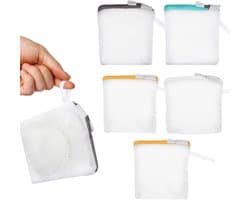 Vouwbare Mini Waszakken voor Fijnwas - 6 Stuks Herbruikbare Netwaszakken voor Reis en Wassen