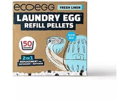 EcoEgg - Wasballen Ei Navulling Fresh Linen - Wasparels 50 Wasbeurten - Hypoallergeen - Geschikt voor gevoelige Huid