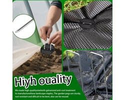 Tuinharingen 15 cm - verzinkt staal - 60 stuks met sluitringen - voor stevige bevestiging in de tuin - ShopVlot