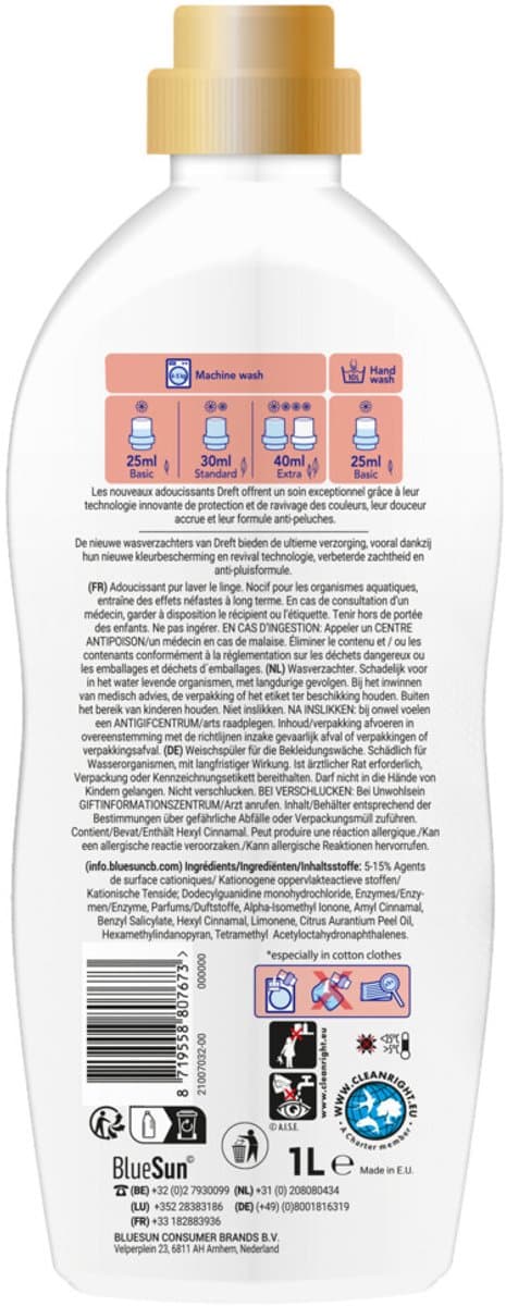 Dreft Wasverzachter White Blossoms - 6 x 880 ml - Voordeelverpakking — afbeelding 1