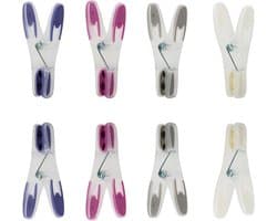 Wasknijpers - Kledingklemmen - Kleding Drogen - Zachte Grip - 7 Stuks - Geassorteerd