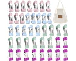Dailygoods - Set van 40 Wasknijpers met Opbergtas voor Badkamer en Slaapkamer