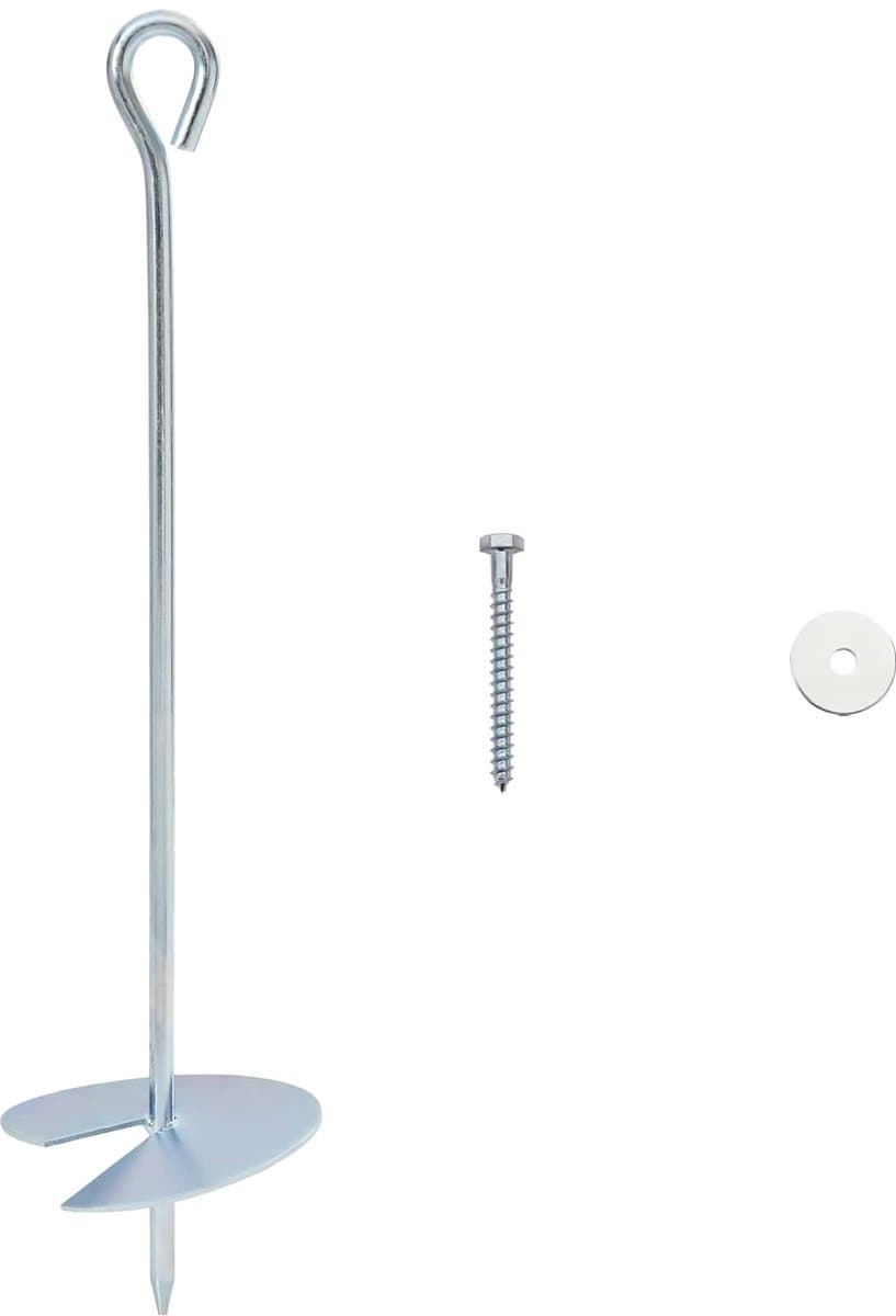 vidaXL - Aardanker - 10 - st - Ø10 - x - 40 - cm - Gegalvaniseerd - Metaal - zilver — afbeelding 1