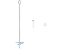 vidaXL - Aardanker - 10 - pcs - Zilverkleurig - Ø10 - x - 50 - cm — afbeelding 1