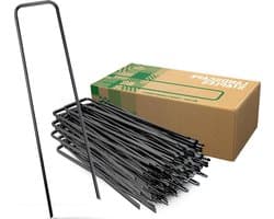 Grondankers Voor Onkruidvlies en Tuinvlies - Stabiel en Roestvrij (250 Stuks) - 150 mm Lang 25 mm Breed Ø 2.7 mm