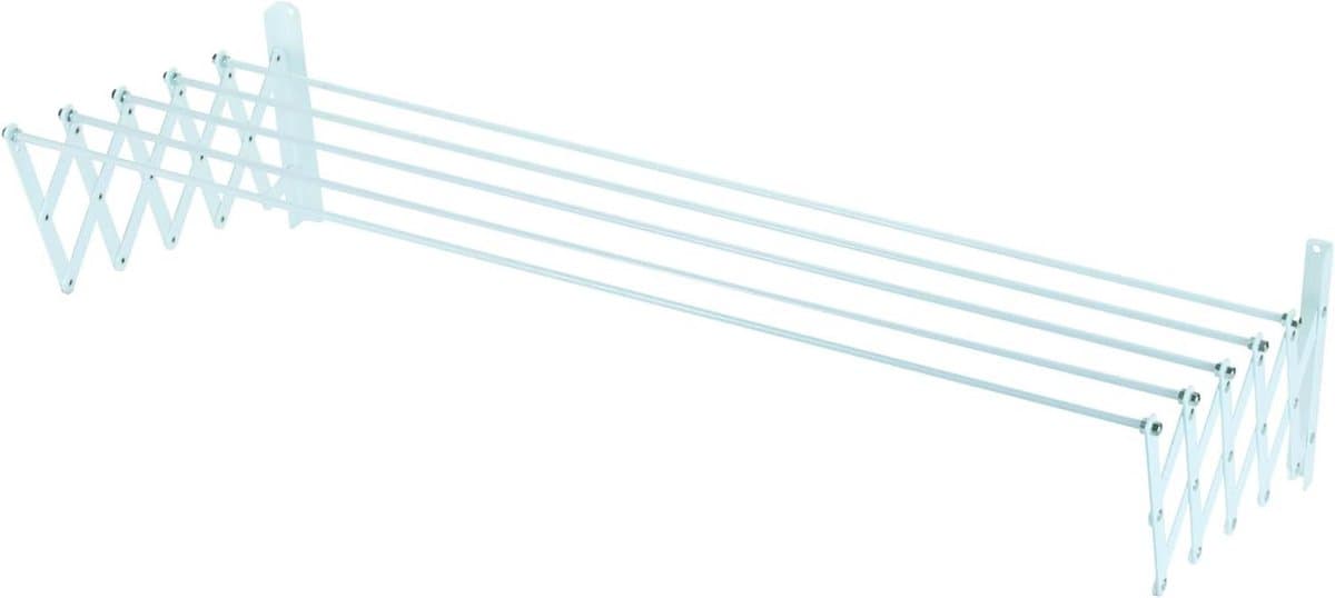 Wand gemonteerde witte kleding Airer - 150 cm Staal - 150 x 78 x 265 cm — afbeelding 1