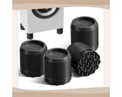 Vibratiedemper Voetkussens, Verpakking van 4, 6,3 cm, Anti-Slip Rubber Voetkussens voor Wasmachines en Drogers