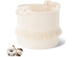 Wasmand - opbergmand voor kinderkamer - speelgoedmand - geschenkmand - opslag voor statiegeldflessen - organizer - 40 x 33 cm - beige