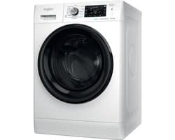 Whirlpool FFWDD1076258B - Was-droogcombinatie - Voorbelading - Vrijstaand - Wit - Links - Zwart - Knoppen - Draaiknop
