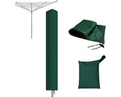 Elkuaie Waslijnhoes - Roterende Wasdrogerhoes - Beschermende Weerbestendige Parasol Hoes voor Tuin Drogers | 1 Stuk - Groen