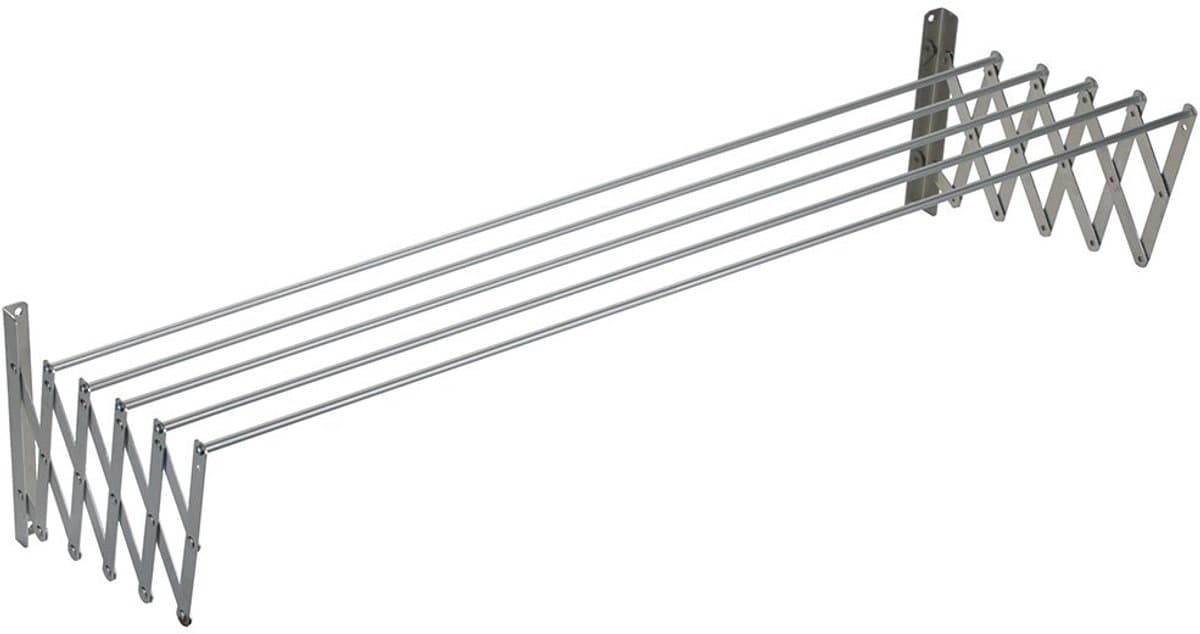 Sauvic 90 Cm Uitschuifbare Aluminium Waslijn Zilver — afbeelding 1