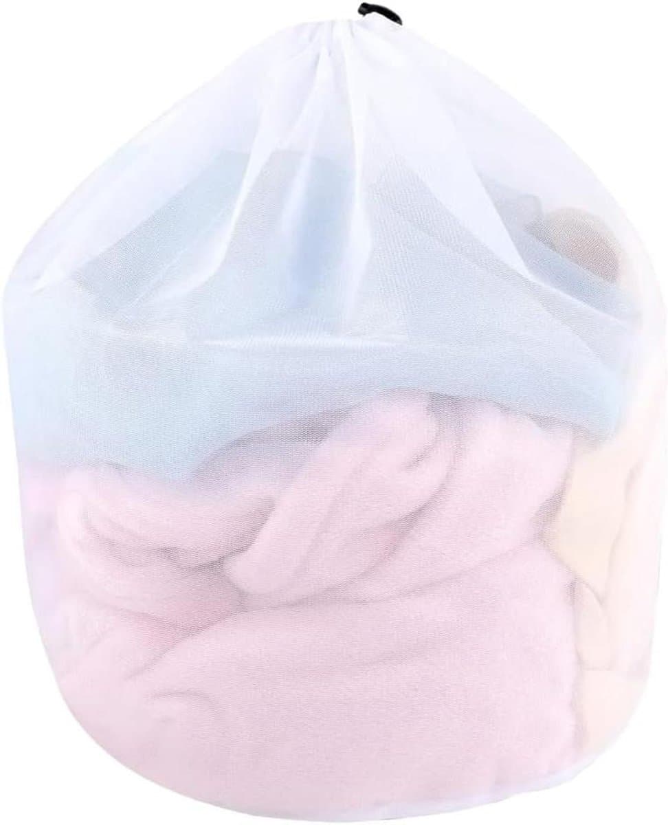 Allecto Plus - Waszak met trekkoord en fijnmazig wasnet voor fijne was - 50 x 60 cm - Voor blouse, ondergoed, sokken, beha - 1 stuk — afbeelding 1